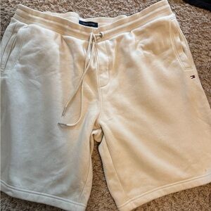 Tommy Hilfiger Men's Athletic Cream Shorts